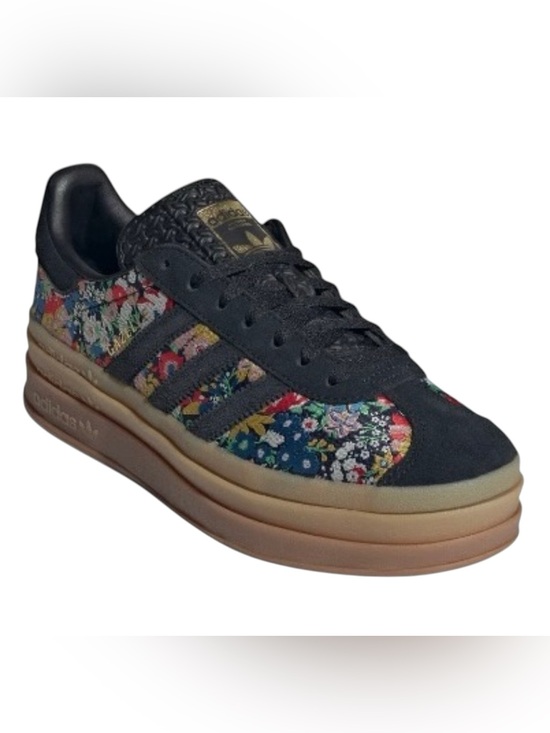 adidas Shoes - NWT Adidas X Liberty Gazelle Bold Suede & Textile Floral Triple Stacked Sneakers